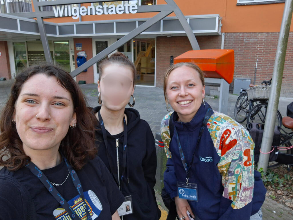 selfie van de interviewers in schiebroek